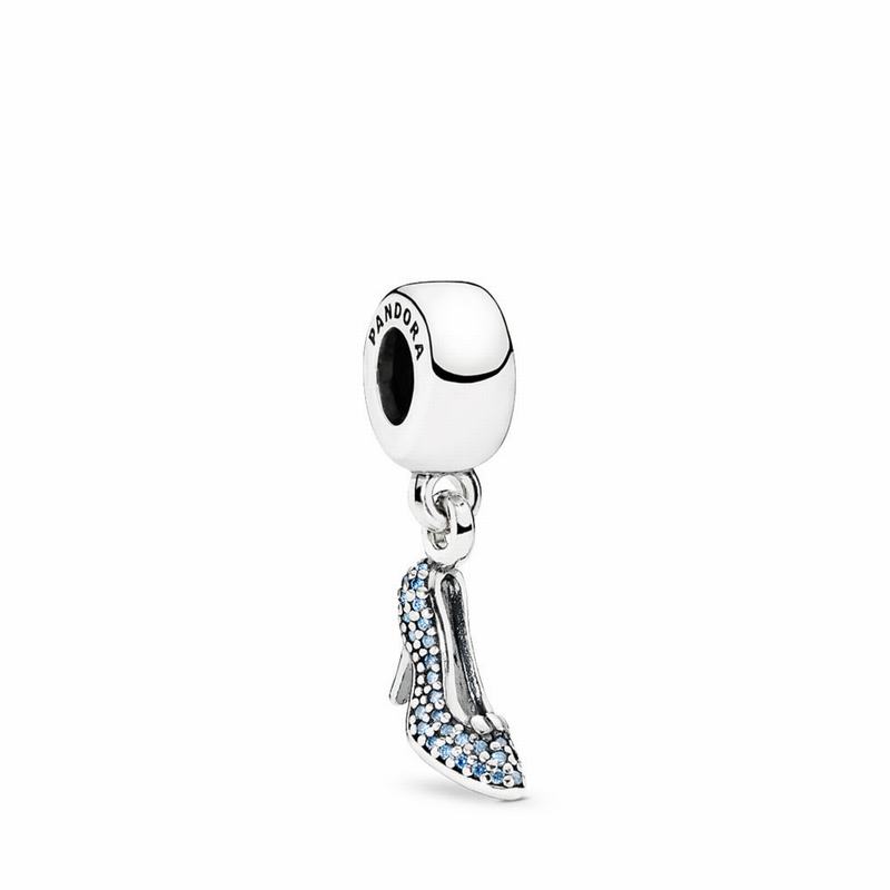 Pandora Disney Cinderella Sparkling Slipper Dangle Charm NZ, Sterling Silver (851467-PKR)